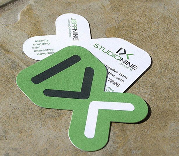 ایده کارت ویزیت با برش خاص